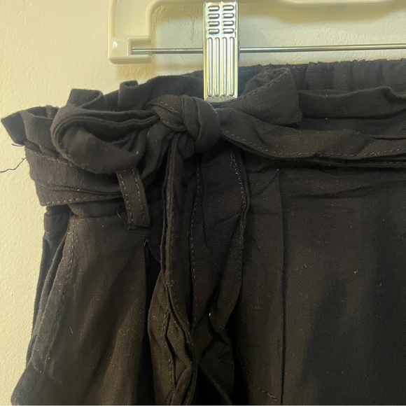 🖤Bershka Black High Waist Paperbag Tie Bow Shorts, small - Picture 8 of 13
